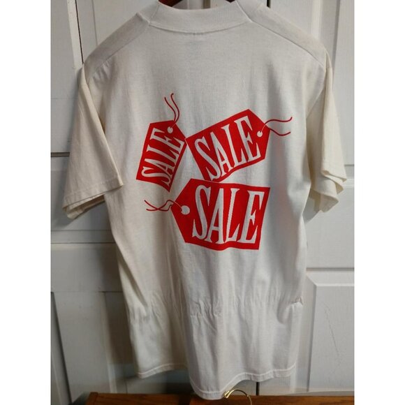 Fruit Of The Loom Best White T-Shirt With Red "Sale" Graphic Design L - Picture 2 of 5